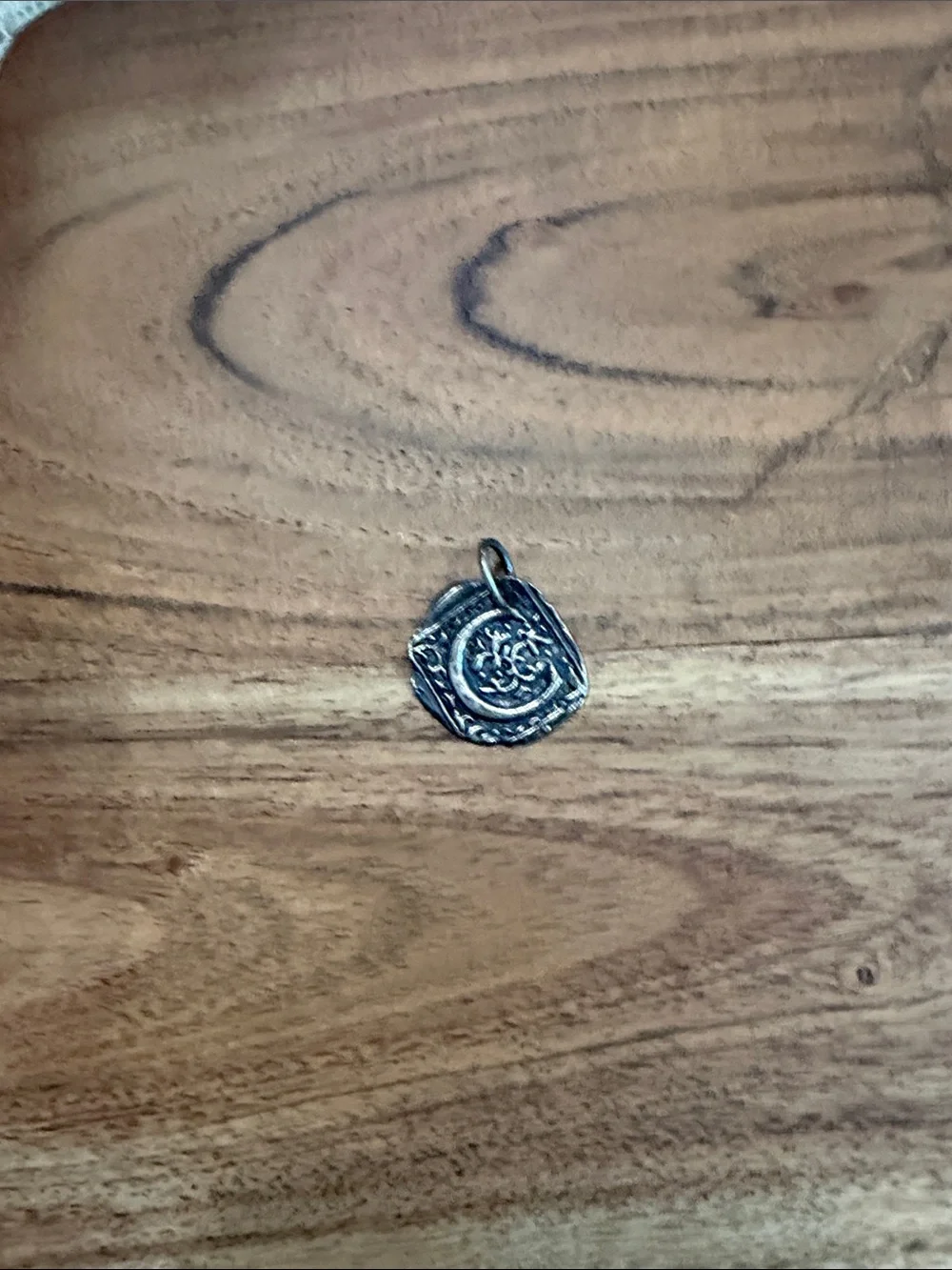 Waxing poetic charms-Mixed Metal Initial & Coin Charms - Gold and Silver - Picture 2 of 7